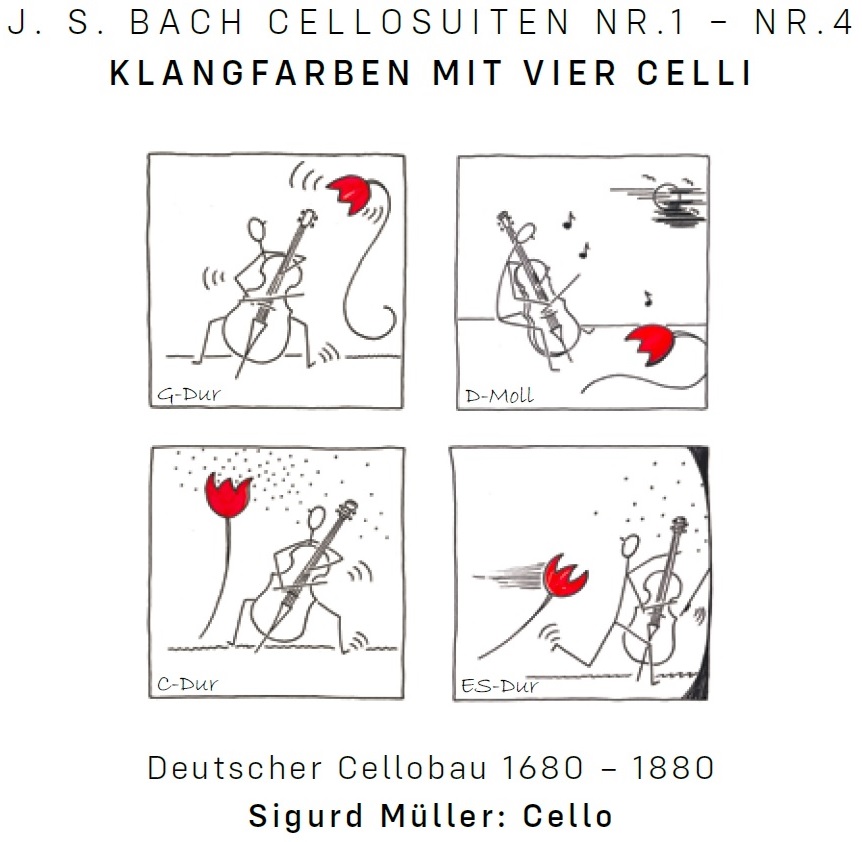 CD Produktion - J. S. Bach Cellosuiten Nr.1 – Nr. 4.